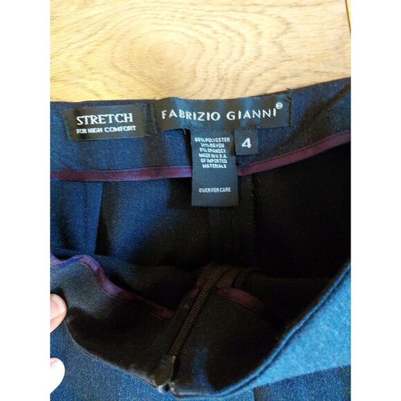 Fabrizio Gianni Stretch Denim Pants High Waist Straight Leg Blue Size 4 - Picture 4 of 8